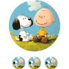 Papel de azúcar de Snoopy & Charlie Brown - 20 cm - María Lunarillos