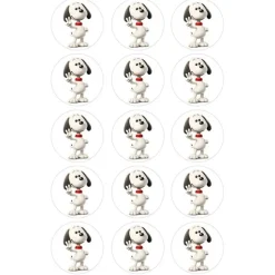 Papel de azúcar de Snoopy - 5 cm (15) - María Lunarillos