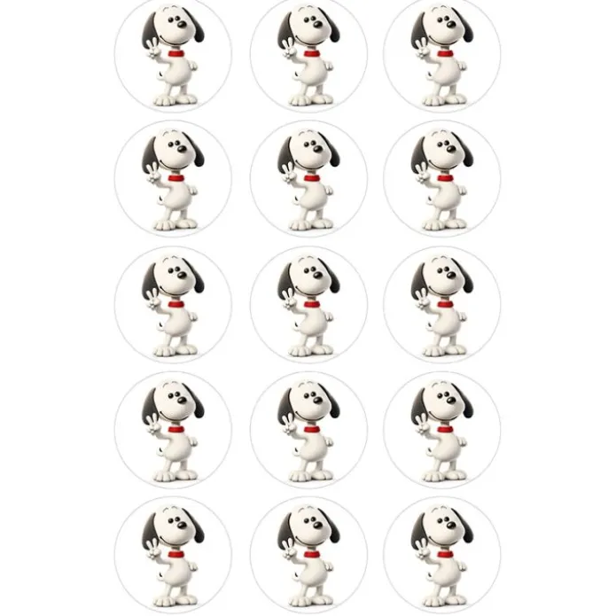 Papel de azúcar de Snoopy - 5 cm (15) - María Lunarillos