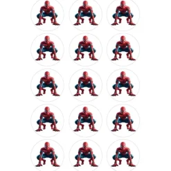 Papel de azúcar de Spiderman (Marvel) - 5 cm (15) - María Lunarillos