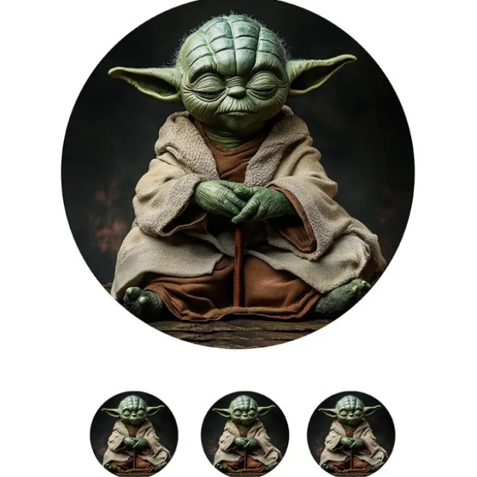 Papel de azúcar de Yoda 1 - 20 cm - María Lunarillos
