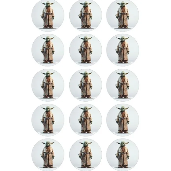 Papel de azúcar de Yoda 2 - 5 cm (15) - María Lunarillos