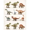 Papel de azúcar - Dinosaurios 2 (A4) - María Lunarillos