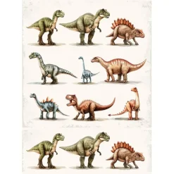 Papel de azúcar - Dinosaurios 2 (A4) - María Lunarillos