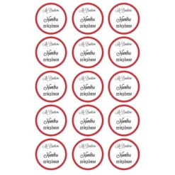 Papel de azúcar - 15 diseños iguales en Círculos de 5 cm Nombre y fecha Mi bautizo - Impresión comestible personalizada