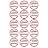 Papel de azúcar - 15 diseños iguales en Círculos de 5 cm Nombre y fecha Nacimiento - Impresión comestible personalizada