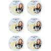 Papel de azúcar - 6 diseños iguales en Círculos de 8 cm Foto y Rótulo Diseño 2 - Impresión personalizada
