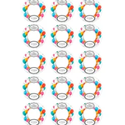 Papel de azúcar - 15 diseños iguales en Círculos de 5 cm Foto y nombre Feliz Cumpleaños - Impresión personalizada