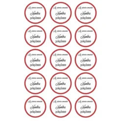 Papel de azúcar - 15 diseños iguales en Círculos de 5 cm Nombre y fecha Mi primera comunión - Impresión comestible personalizada