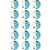 Papel de azúcar - 15 diseños iguales en Círculos de 5 cm Nombre y fecha Mi primera comunión azul - Impresión comestible personalizada