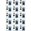 Papel de azúcar - 15 diseños iguales en Cuadrados de 5 cm Mi primera comunión (azul) con foto personalizada