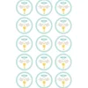 Papel de azúcar - 15 diseños iguales en Círculos de 5 cm Nombre y fecha Eucaristía Comunión - Impresión comestible personalizada