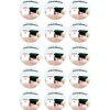 Papel de azúcar - 15 diseños iguales en Círculos de 5 cm Mi Graduación - Impresión personalizada