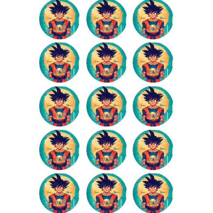 Papel de azúcar Dragon Ball 1 - 5 cm (15) - María Lunarillos