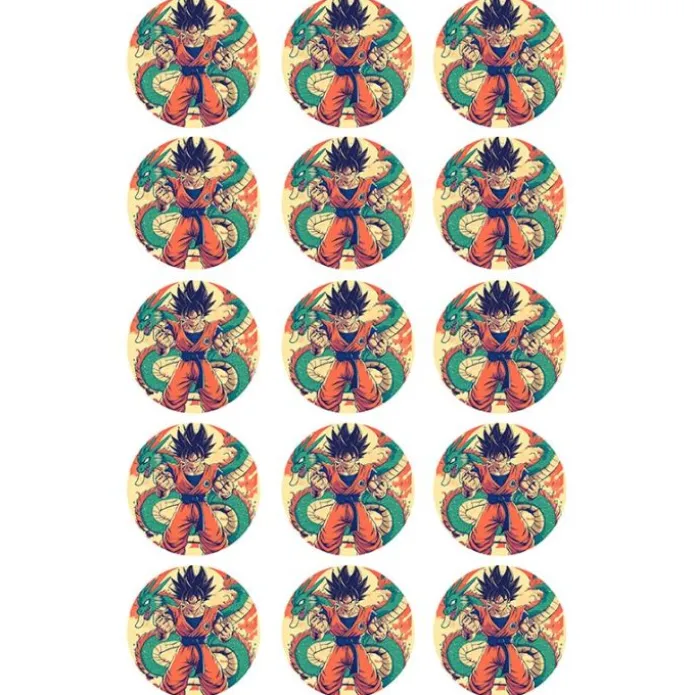 Papel de azúcar Dragon Ball 3 - 5 cm (15) - María Lunarillos