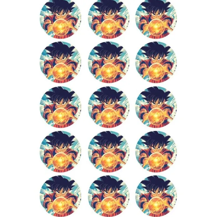 Papel de azúcar Dragon Ball 5 - 5 cm (15) - María Lunarillos