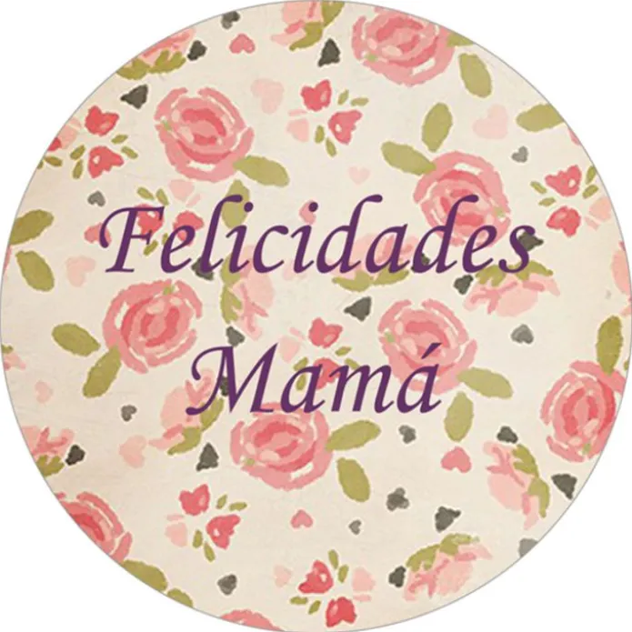 Papel de azúcar Felicidades Mamá - María Lunarillos