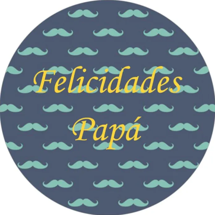 Papel de azúcar Felicidades Papá - María Lunarillos