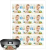 Papel de azúcar - 12 fotos iguales en Cuadrados de 6 cm - Impresión comestible personalizada