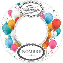 Papel de azúcar - Foto y nombre Feliz Cumpleaños 20 cm - Impresión personalizada