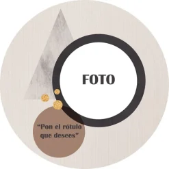 Papel de azúcar - Foto y Rótulo Diseño 1 - 20 cm - Impresión personalizada