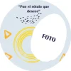 Papel de azúcar - Foto y Rótulo Diseño 2 - 20 cm - Impresión personalizada