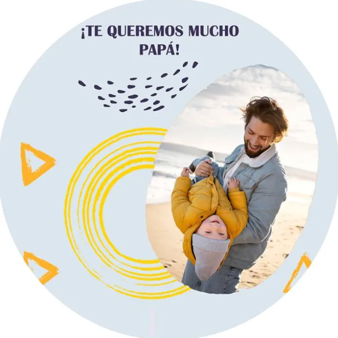 Papel de azúcar - Foto y Rótulo Diseño 2 - 20 cm - Impresión personalizada