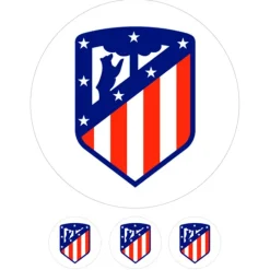 Papel de azúcar fútbol Escudo Atlético de Madrid 20 cm - María Lunarillos