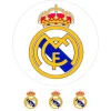 Papel de azúcar fútbol Escudo Real Madrid 20 cm - María Lunarillos