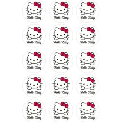 Papel de azúcar Hello Kitty 1 - 5 cm (15) - María Lunarillos