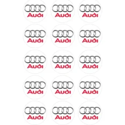 Papel de azúcar Logotipo Audi 5 cm (15) - María Lunarillos