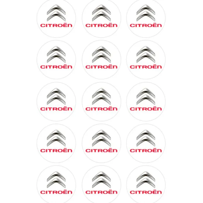 Papel de azúcar Logotipo Citroen 5 cm (15) - María Lunarillos