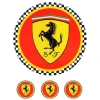 Papel de azúcar Logotipo Ferrari - 20 cm - María Lunarillos