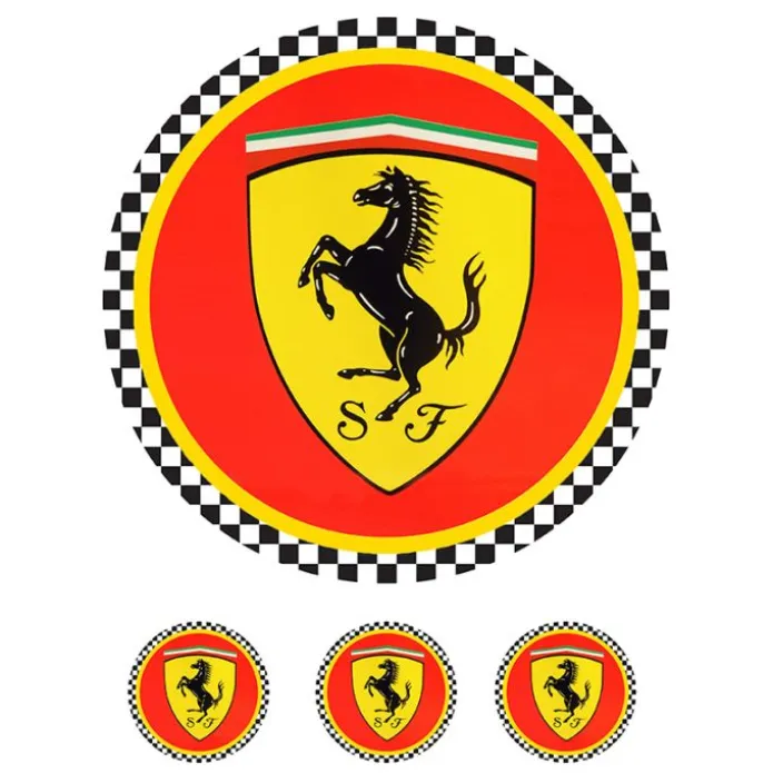 Papel de azúcar Logotipo Ferrari - 20 cm - María Lunarillos