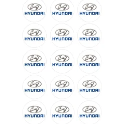 Papel de azúcar Logotipo Hyundai 5 cm (15) - María Lunarillos
