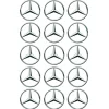 Papel de azúcar Logotipo Mercedes-Benz 5 cm (15) - María Lunarillos