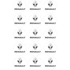 Papel de azúcar Logotipo Renault 5 cm (15) - María Lunarillos