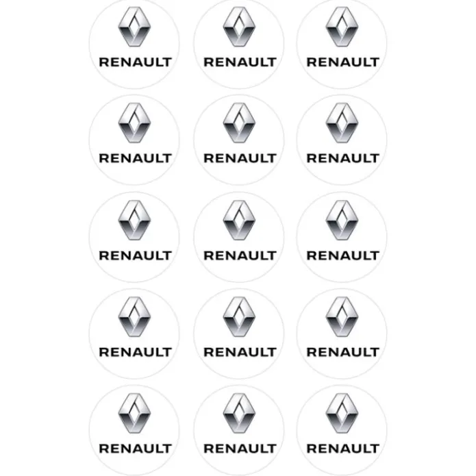 Papel de azúcar Logotipo Renault 5 cm (15) - María Lunarillos