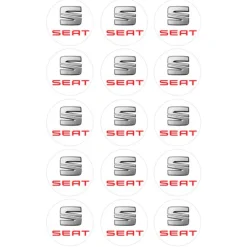 Papel de azúcar Logotipo Seat 5 cm (15) - María Lunarillos