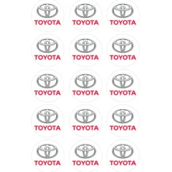 Papel de azúcar Logotipo Toyota 5 cm (15) - María Lunarillos