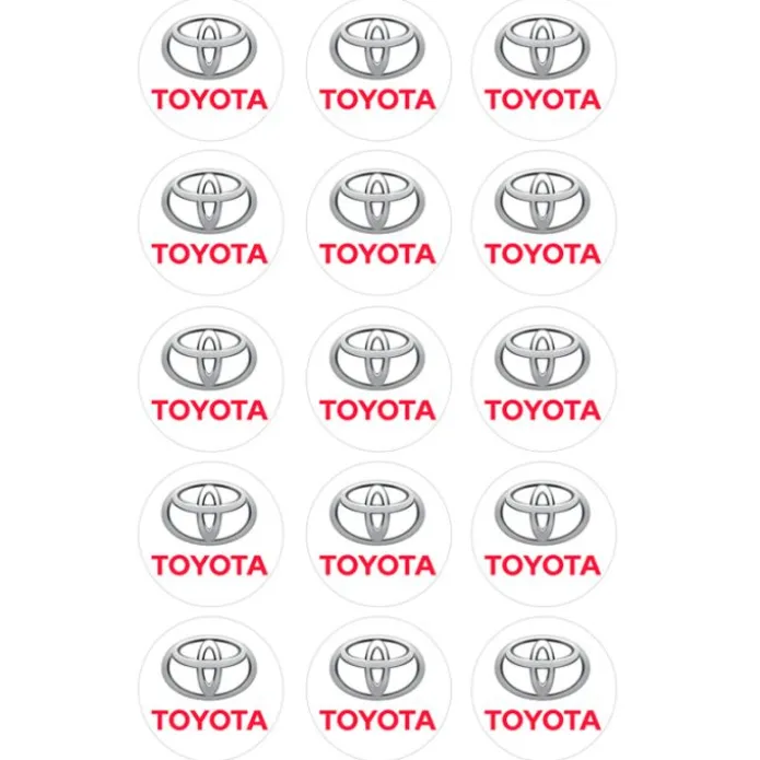 Papel de azúcar Logotipo Toyota 5 cm (15) - María Lunarillos