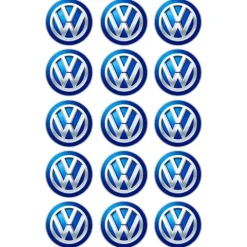 Papel de azúcar Logotipo Volkswagen 5 cm (15) - María Lunarillos