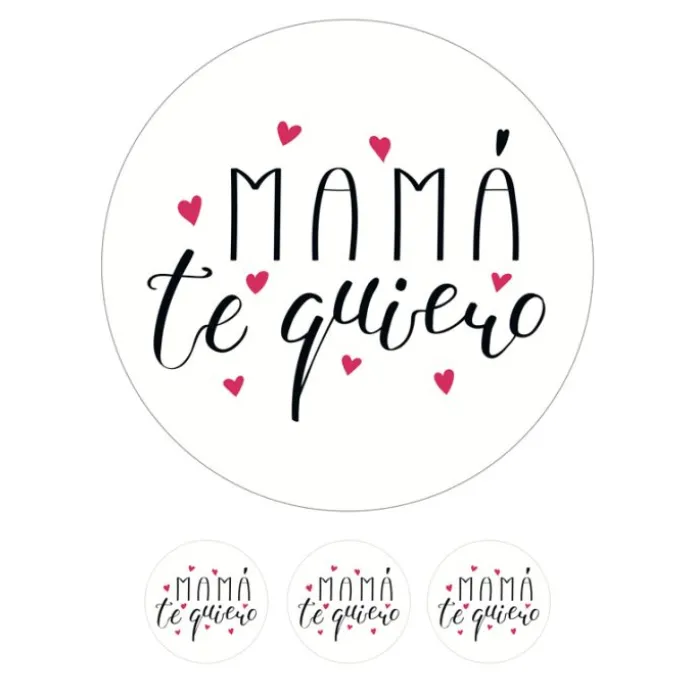 Papel de azúcar Mamá Te Quiero 20 cm - María Lunarillos