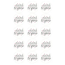 Papel de azúcar Mamá Te Quiero 5 cm (15) - María Lunarillos