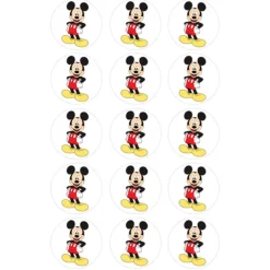 Papel de azúcar Mickey Mouse 5 cm (15) - María Lunarillos