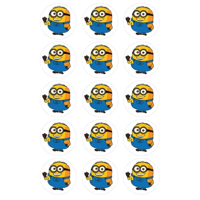 Papel de azúcar Minion 5 cm (15) - María Lunarillos