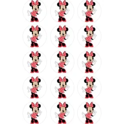 Papel de azúcar Minnie Mouse 5 cm (15) - María Lunarillos