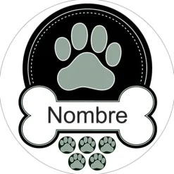 Papel de azúcar - Nombre mascota perro o gato 20 cm - Impresión comestible personalizada