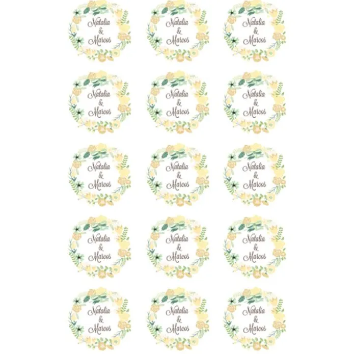 Papel de azúcar - Nombres nº 3 - Impresión comestible personalizada
