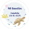 Papel de azúcar - Nombre y fecha Mi Bautizo 3 - 20 cm - Impresión comestible personalizada
